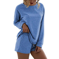 Women's casual Clothes With Long Sleeve Shorts