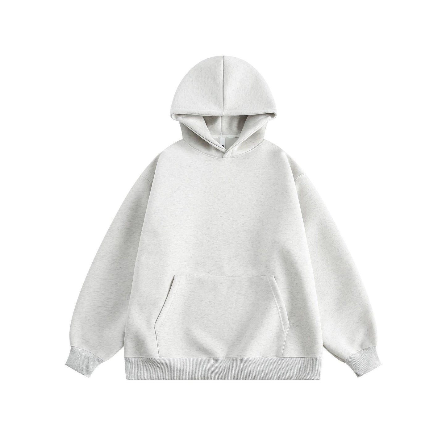 Solid-color hooded sweatshirt
