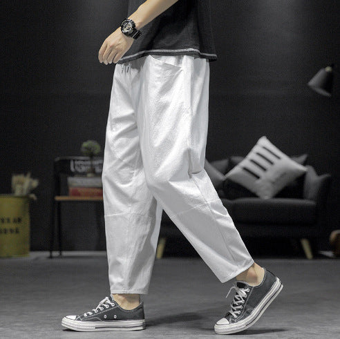 Loose Imitation Cotton and Linen Men's Pants