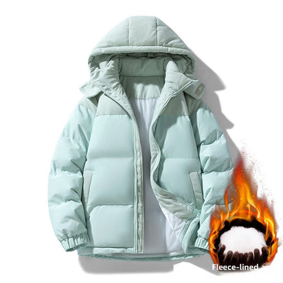 Unisex Hooded Winter Cotton Jacket Windproof Thick Warm Coat