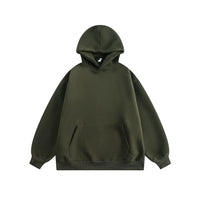 Solid-color hooded sweatshirt