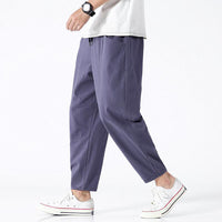 Loose Imitation Cotton and Linen Men's Pants