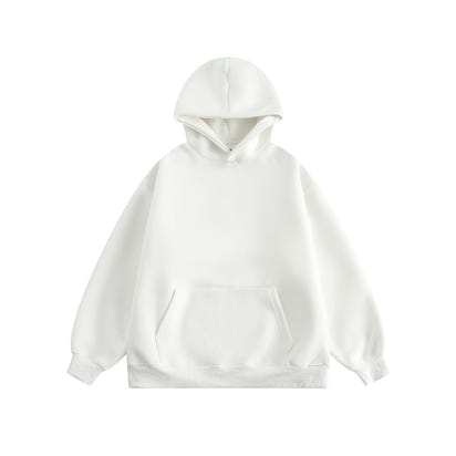 Solid-color hooded sweatshirt