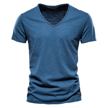 Solid Color Bamboo Cotton Short Sleeve