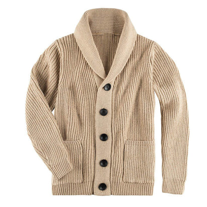 Men's Acrylic Turtleneck Sweater Cardigan