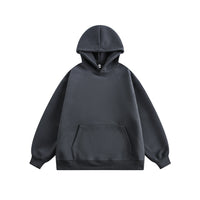 Solid-color hooded sweatshirt