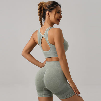 Knitted yoga clothes suit