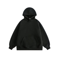 Solid-color hooded sweatshirt
