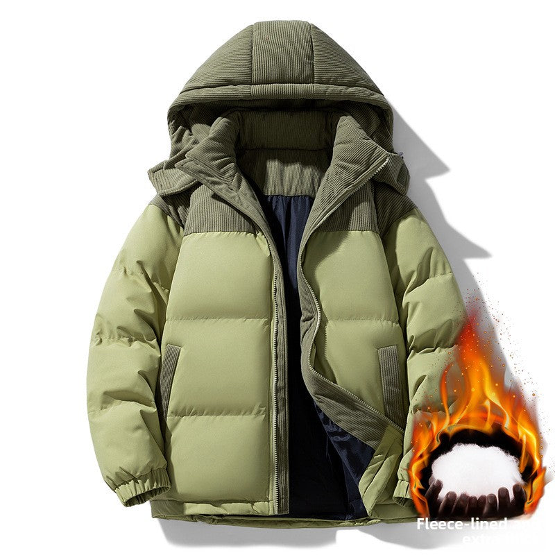 Unisex Hooded Winter Cotton Jacket Windproof Thick Warm Coat