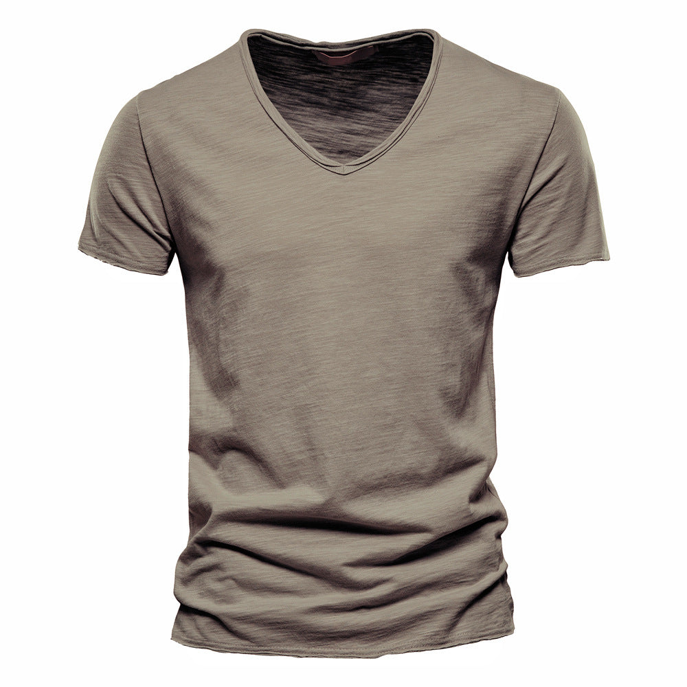 Solid Color Bamboo Cotton Short Sleeve