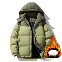 Unisex Hooded Winter Cotton Jacket Windproof Thick Warm Coat