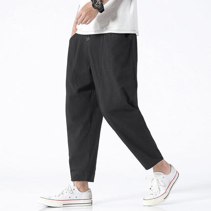 Loose Imitation Cotton and Linen Men's Pants