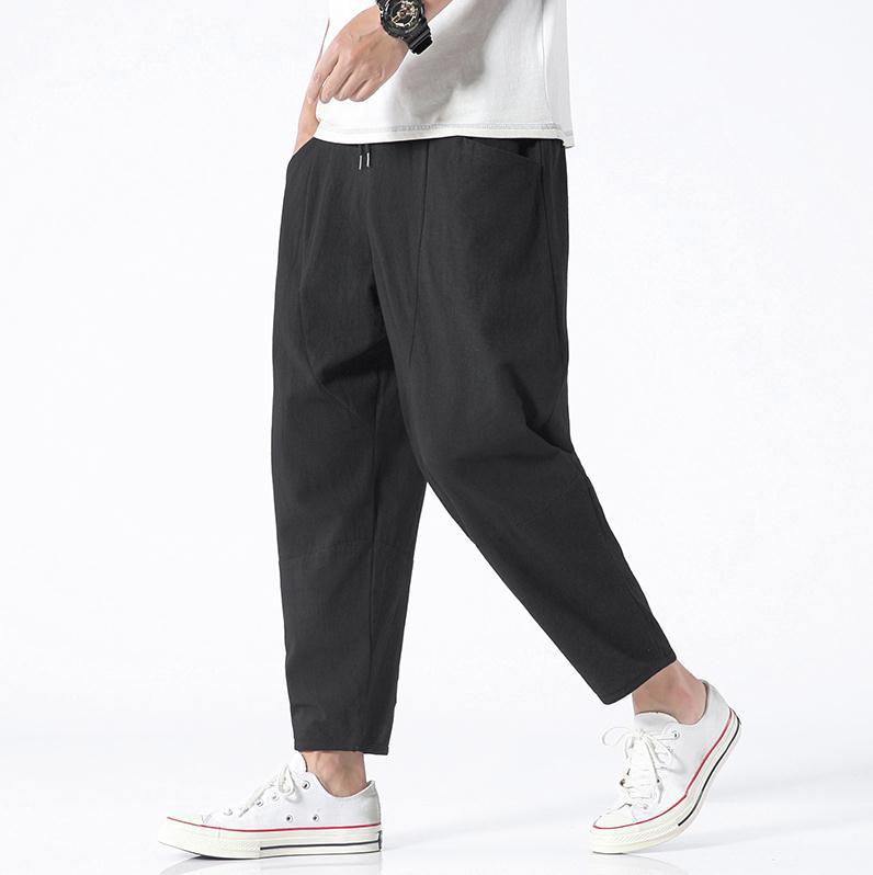 Loose Imitation Cotton and Linen Men's Pants