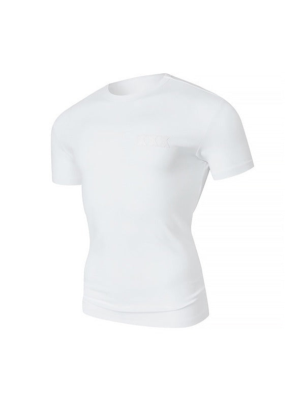 Men's short-sleeved round-neck fitness exercise