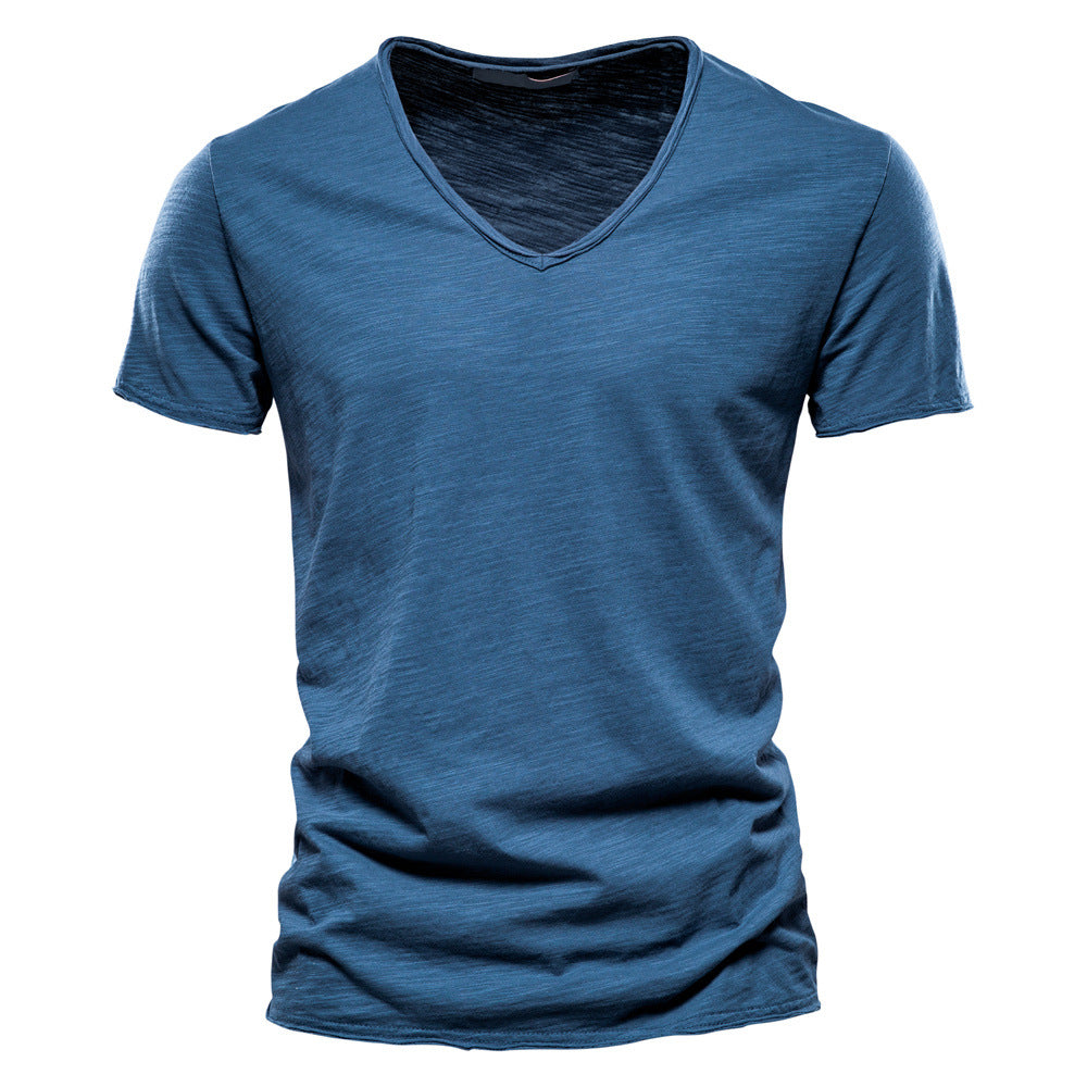 Solid Color Bamboo Cotton Short Sleeve