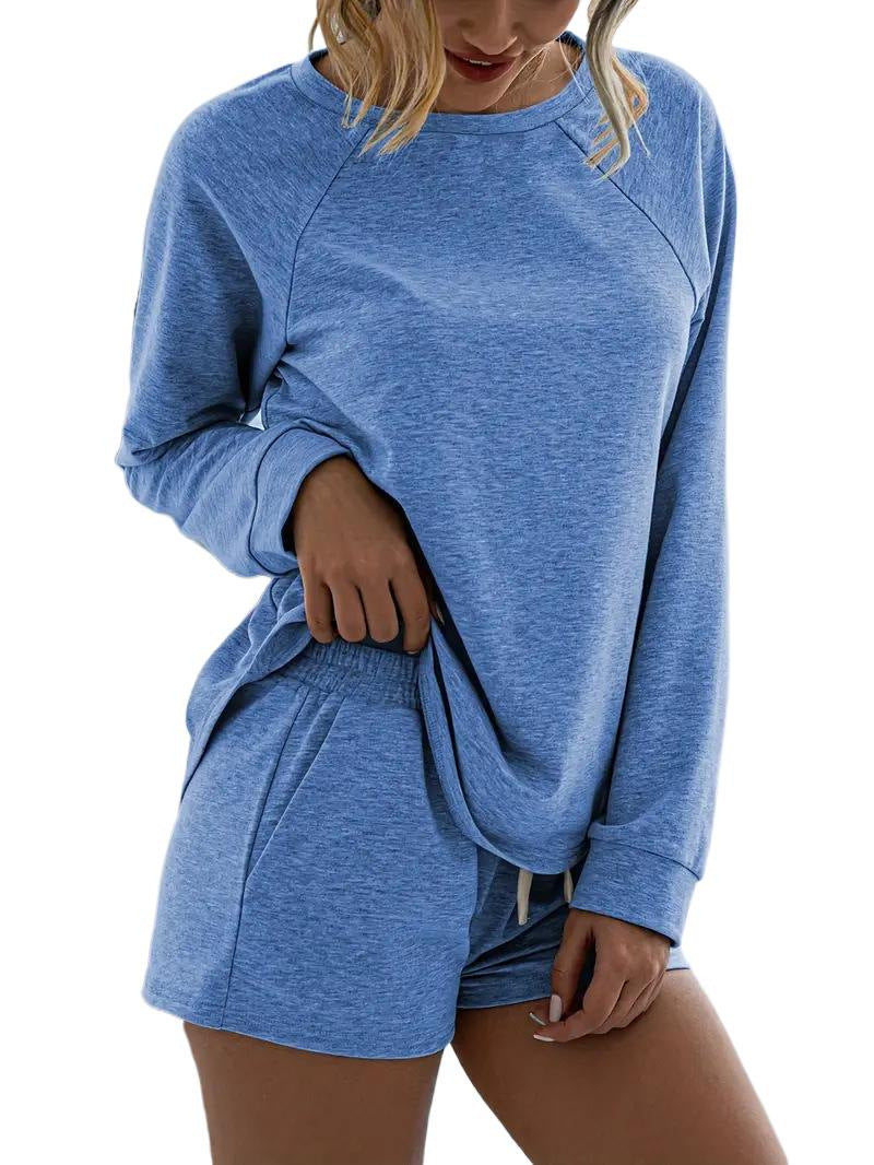 Women's casual Clothes With Long Sleeve Shorts