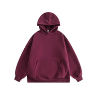 Solid-color hooded sweatshirt