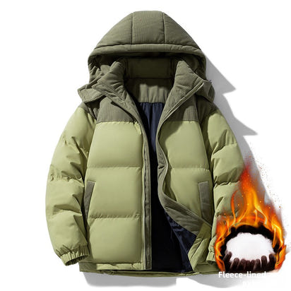 Unisex Hooded Winter Cotton Jacket Windproof Thick Warm Coat