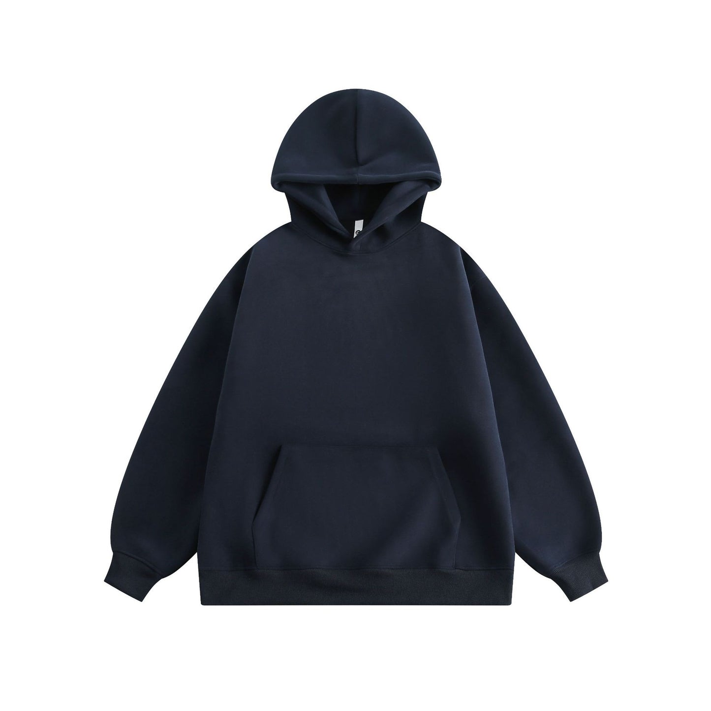 Solid-color hooded sweatshirt