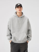 Solid-color hooded sweatshirt