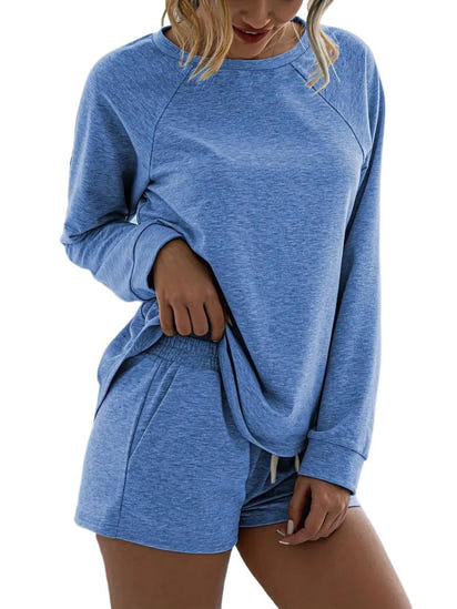 Women's casual Clothes With Long Sleeve Shorts