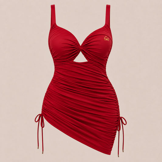 Kaya Mesh Wrap One-Piece Swimsuit