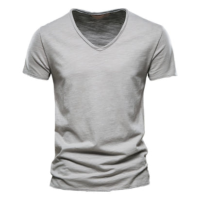 Solid Color Bamboo Cotton Short Sleeve