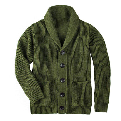 Men's Acrylic Turtleneck Sweater Cardigan