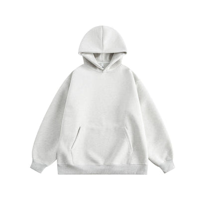 Solid-color hooded sweatshirt