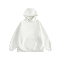 Solid-color hooded sweatshirt
