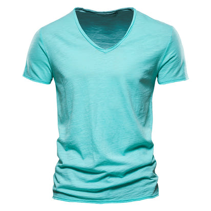 Solid Color Bamboo Cotton Short Sleeve