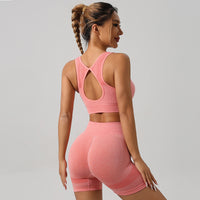 Knitted yoga clothes suit