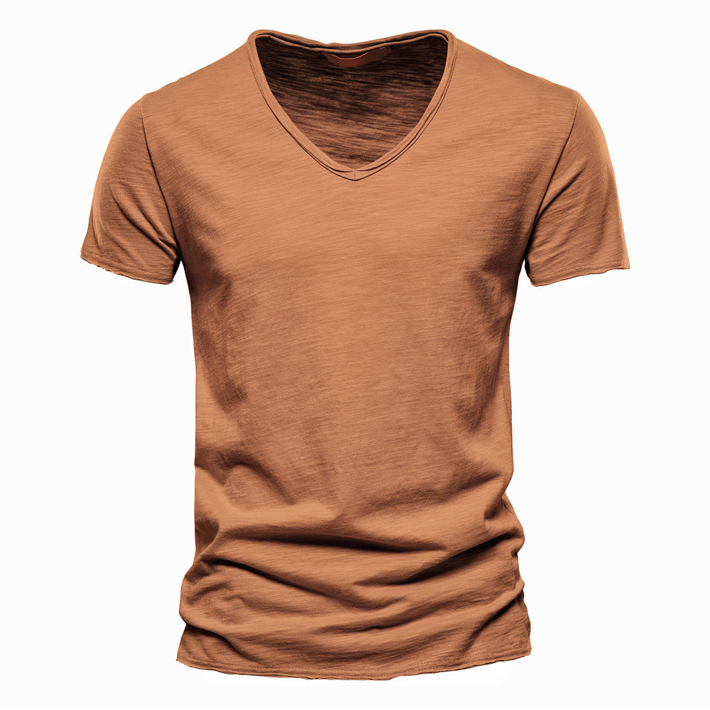 Solid Color Bamboo Cotton Short Sleeve