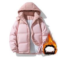 Unisex Hooded Winter Cotton Jacket Windproof Thick Warm Coat