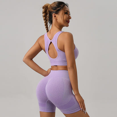 Knitted yoga clothes suit