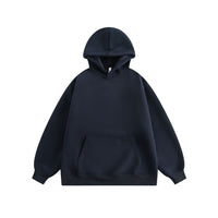 Solid-color hooded sweatshirt