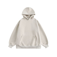 Solid-color hooded sweatshirt