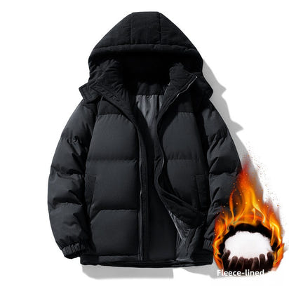 Unisex Hooded Winter Cotton Jacket Windproof Thick Warm Coat